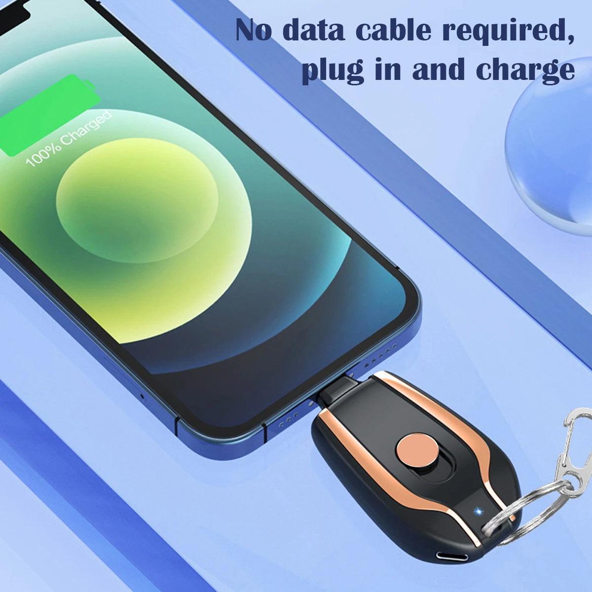 Compact Keychain Phone Charger